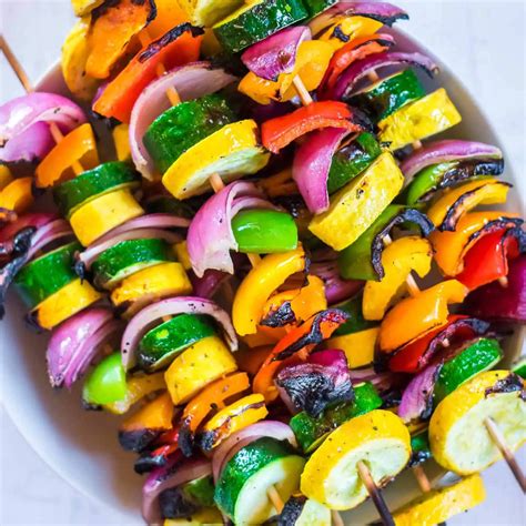 Grilled Veggie Delight: Rainbow Vegetable Skewers Recipe